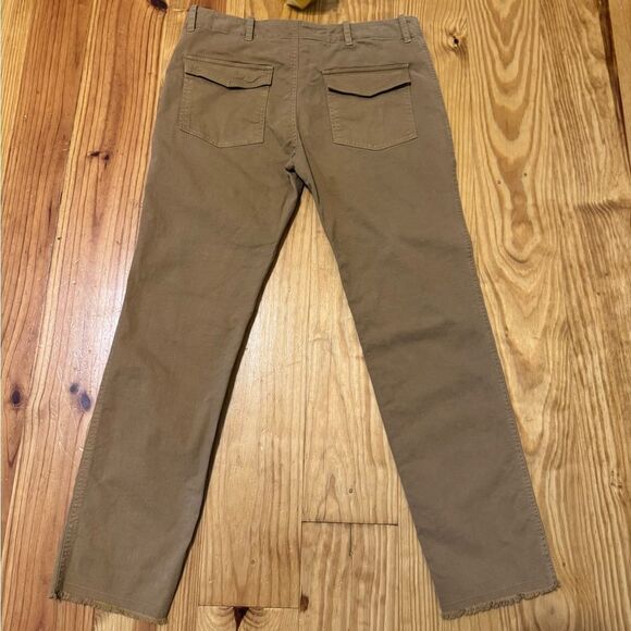 Nili Lotan Jenna Pants Khaki Tan Cropped Slim Tapered Trouser Women’s Size 6 - Picture 11 of 11